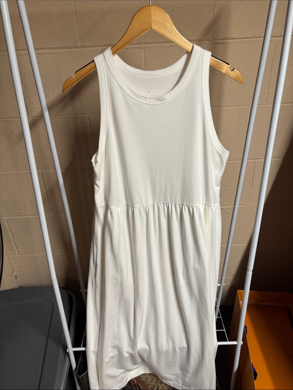 a new day White Asymmetrical Tank Dress